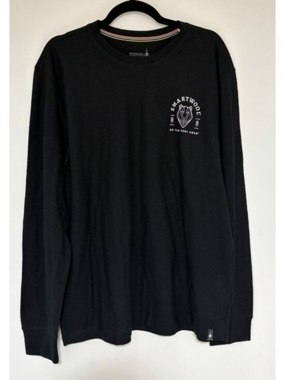 Smartwool Men’s Black Long-Sleeve Graphic Logo Tee L (NWT)